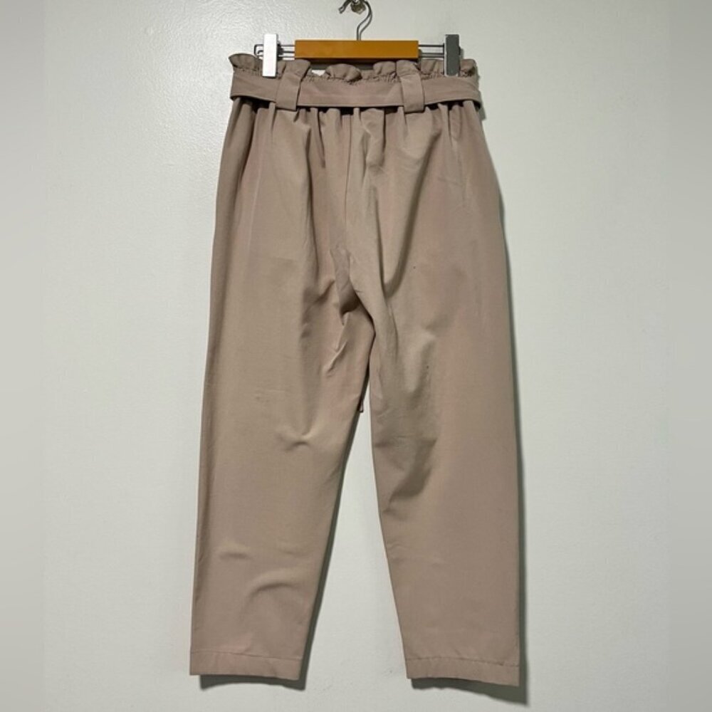 Jacqueline de Yong Women’s Beige Paperbag High-Waisted Belted Trousers - Size S - Picture 8 of 14